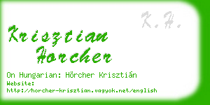 krisztian horcher business card